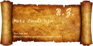 Metz Zenóbia névjegykártya